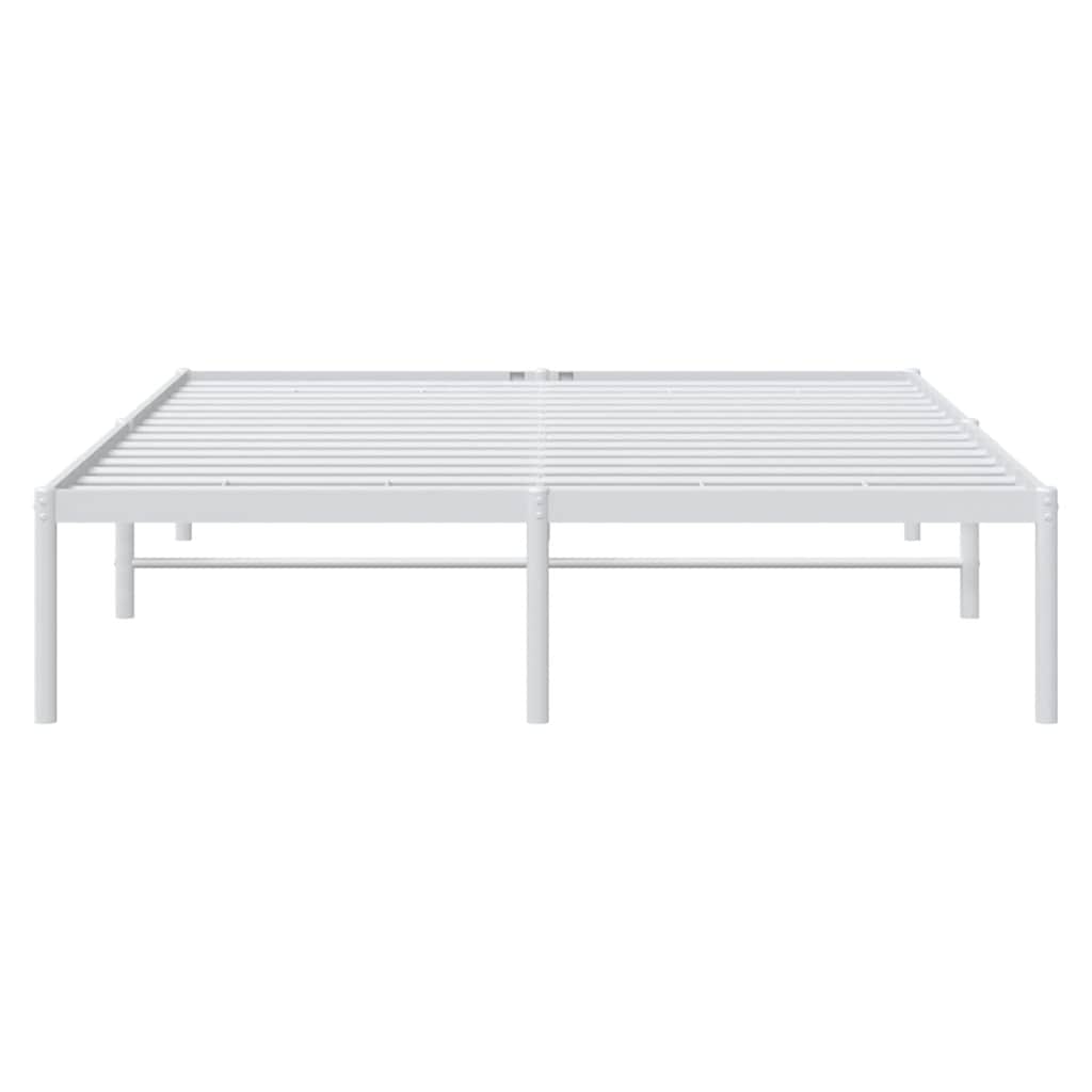 Metalni okvir za krevet bijeli 140 x 200 cm