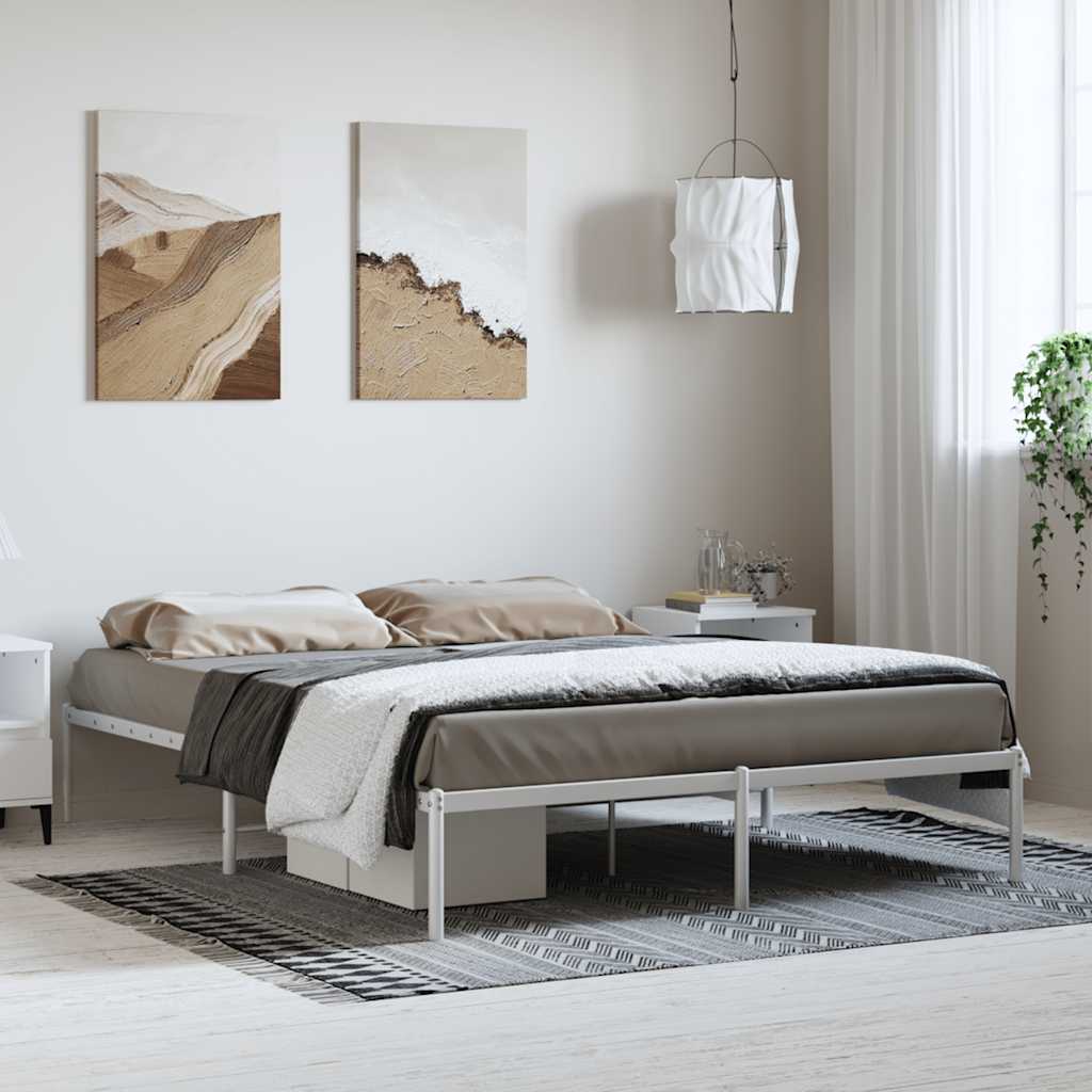 Metalni okvir za krevet bijeli 150x200 cm