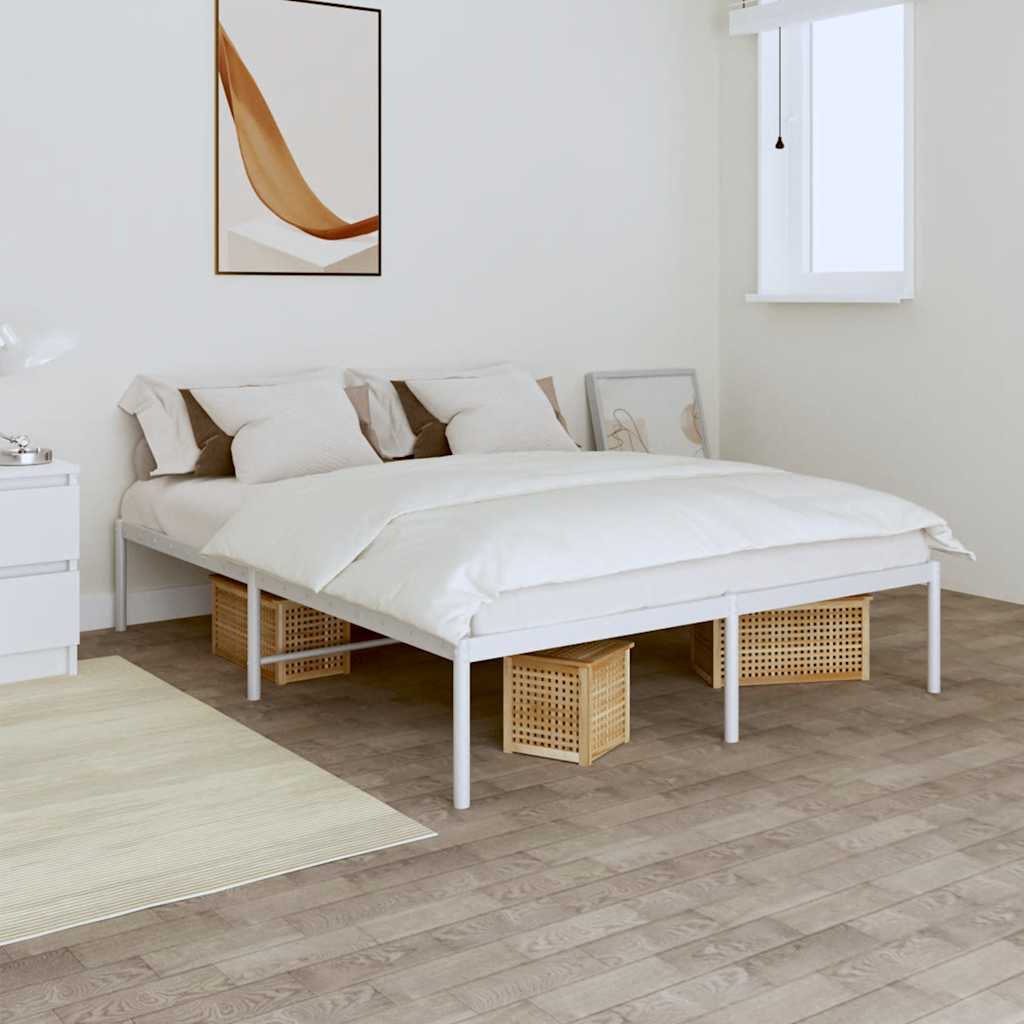 Metalni okvir za krevet bijeli 160x200 cm