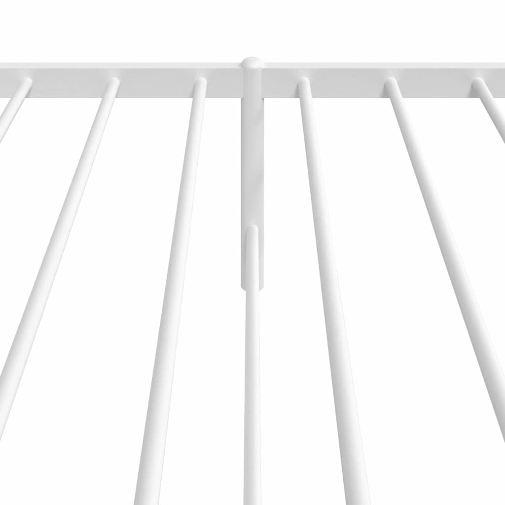 Metalni okvir za krevet s uzglavljem bijeli 80x200 cm