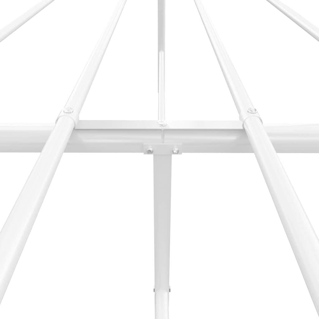 Metalni okvir za krevet s uzglavljem bijeli 135x190 cm