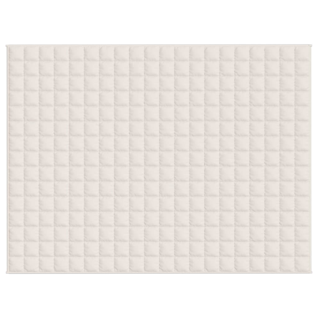 Teška deka svijetla krem 152x203 cm 7 kg od tkanine