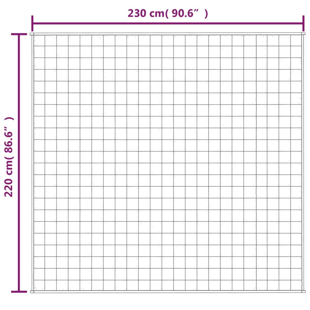 Teška deka svijetla krem 220x230 cm 15 kg od tkanine