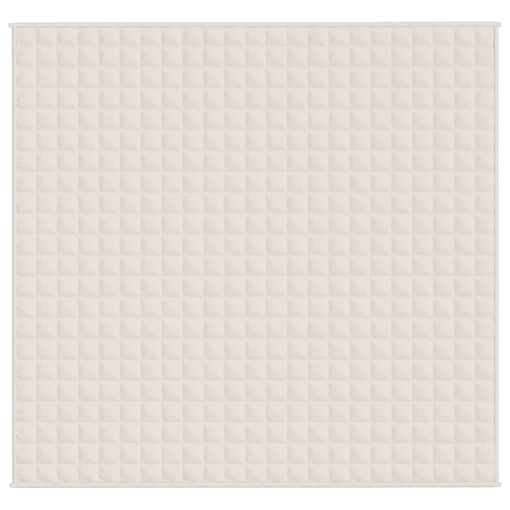 Teška deka svijetla krem 220x240 cm 15 kg od tkanine