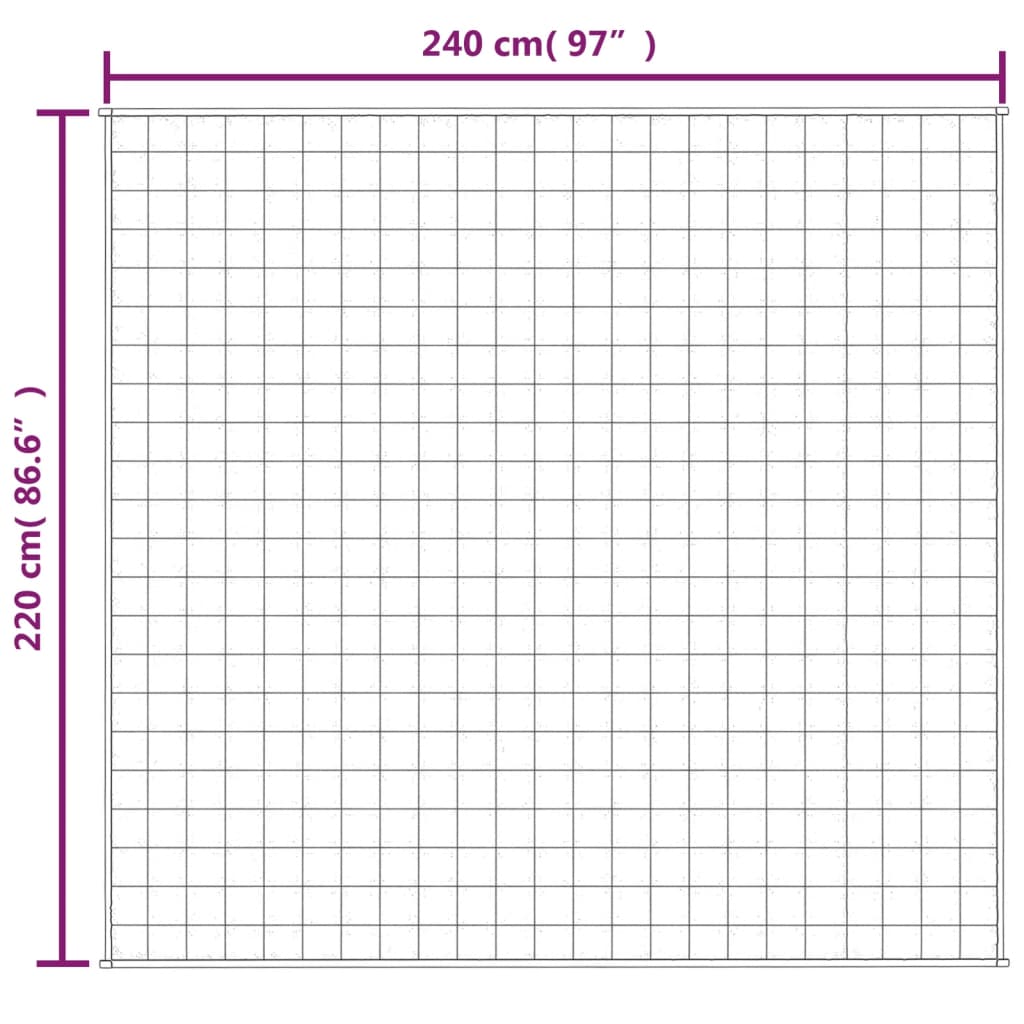 Teška deka svijetla krem 220x240 cm 15 kg od tkanine