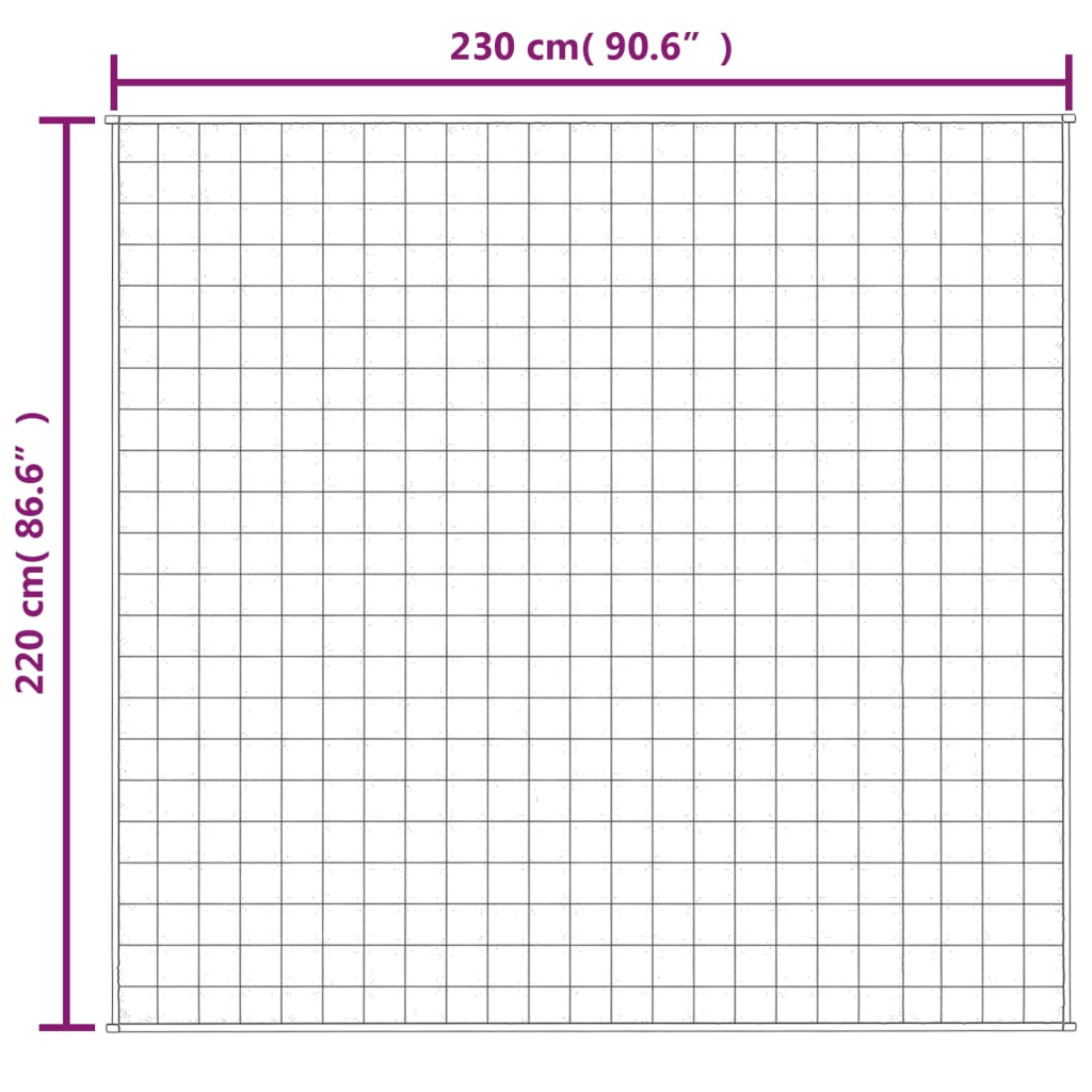 Teška deka siva 220x230 cm 11 kg od tkanine
