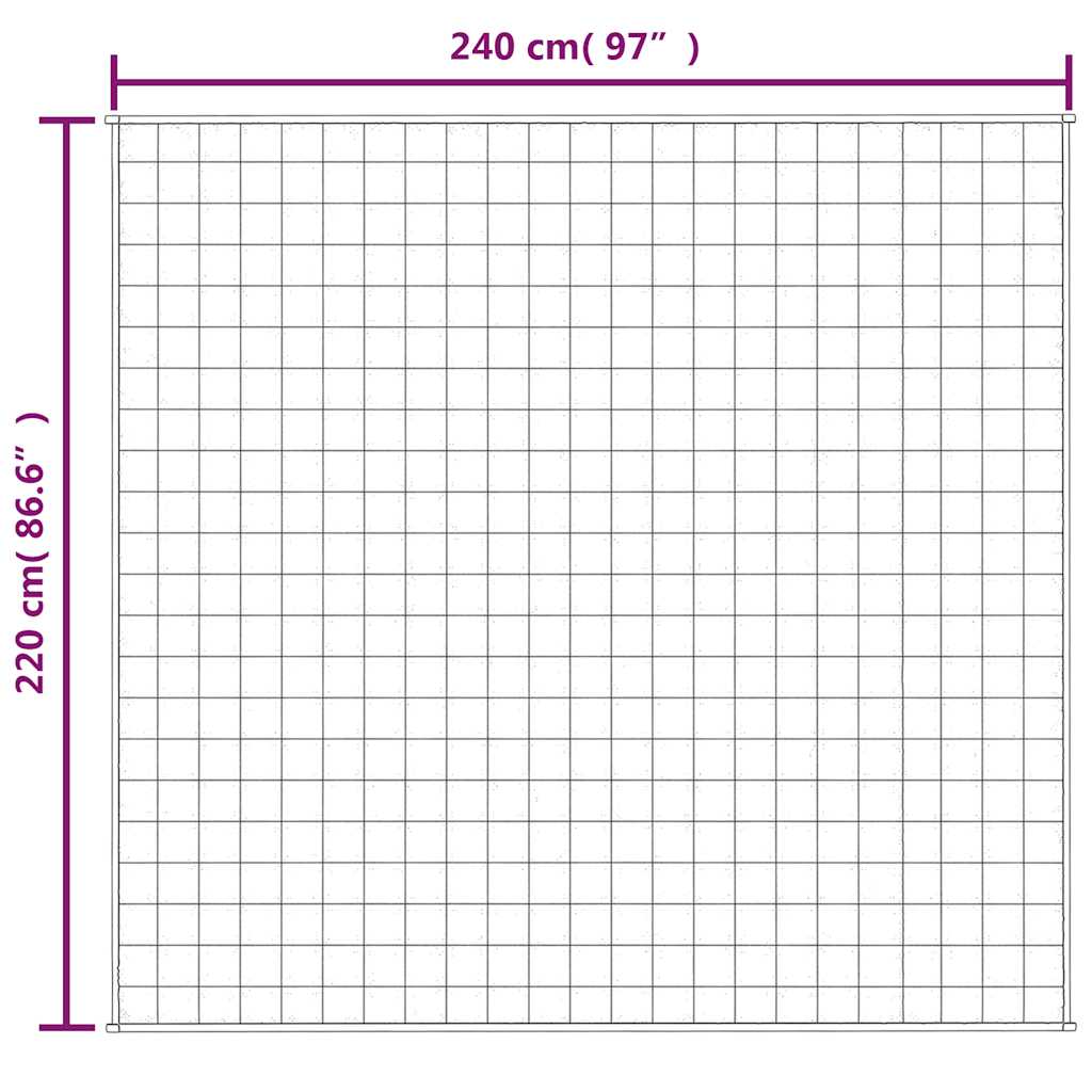 Teška deka siva 220x240 cm 11 kg od tkanine