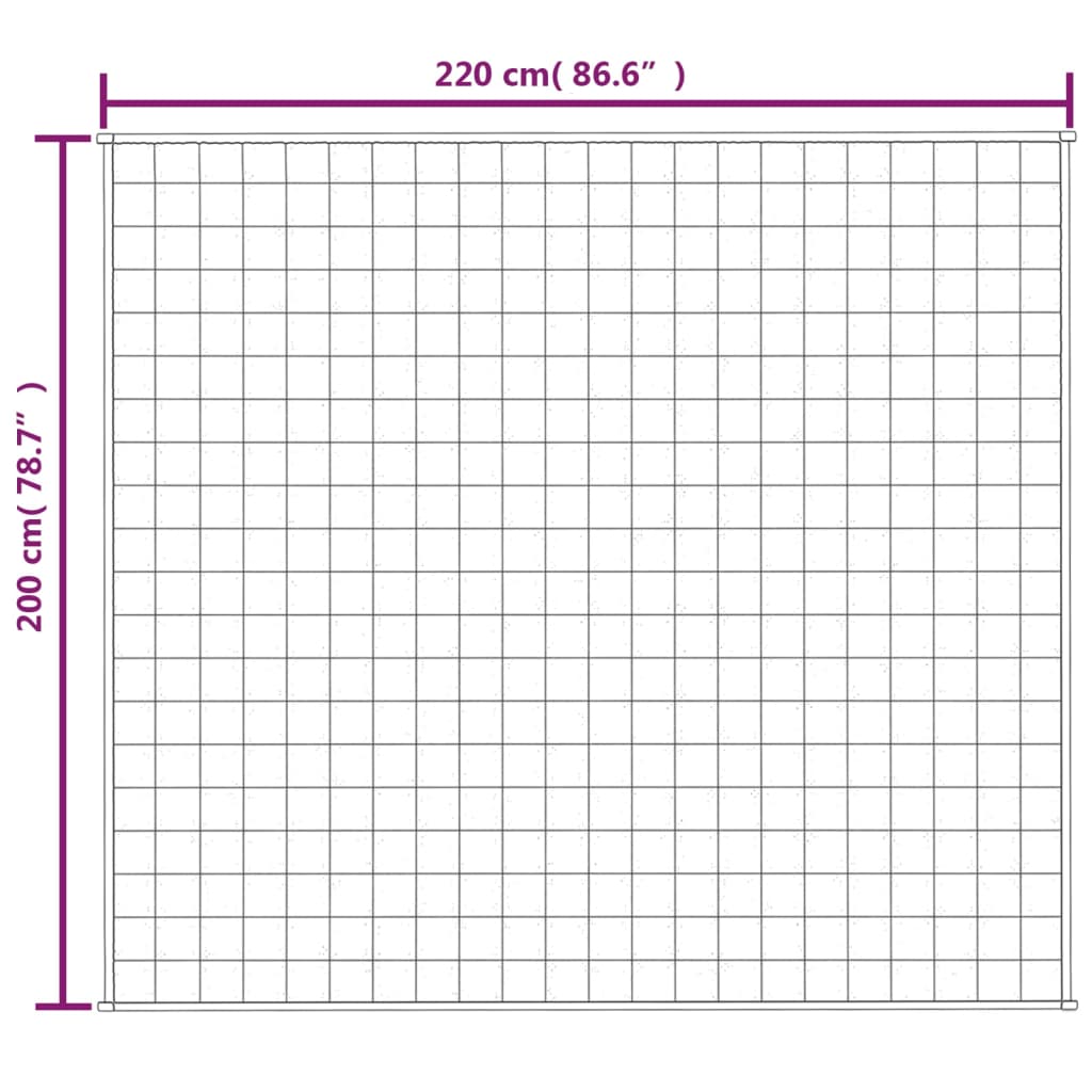 Teška deka svijetla krem 200x220 cm 13 kg od tkanine