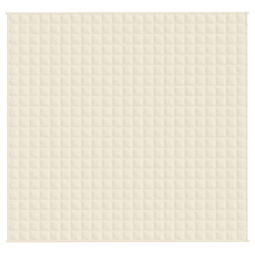Teška deka svijetla krem 220x240 cm 15 kg od tkanine