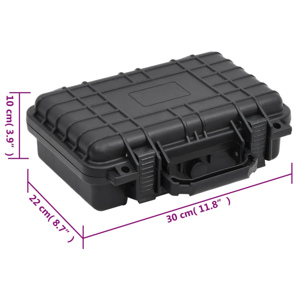 Prijenosni kovčeg crni 30x22x10 cm od PP-a