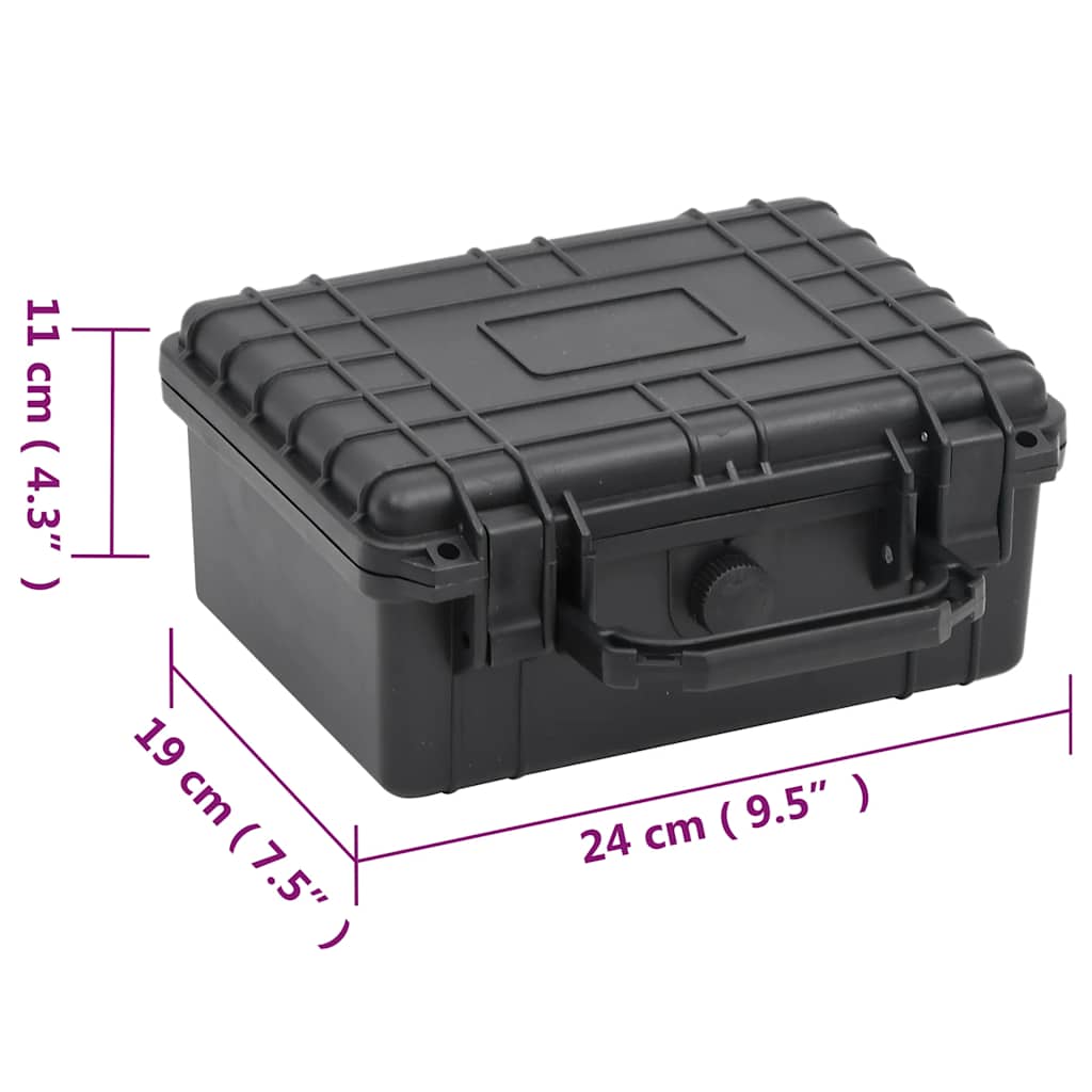 Prijenosni kovčeg crni 24 x 19 x 11 cm od PP-a
