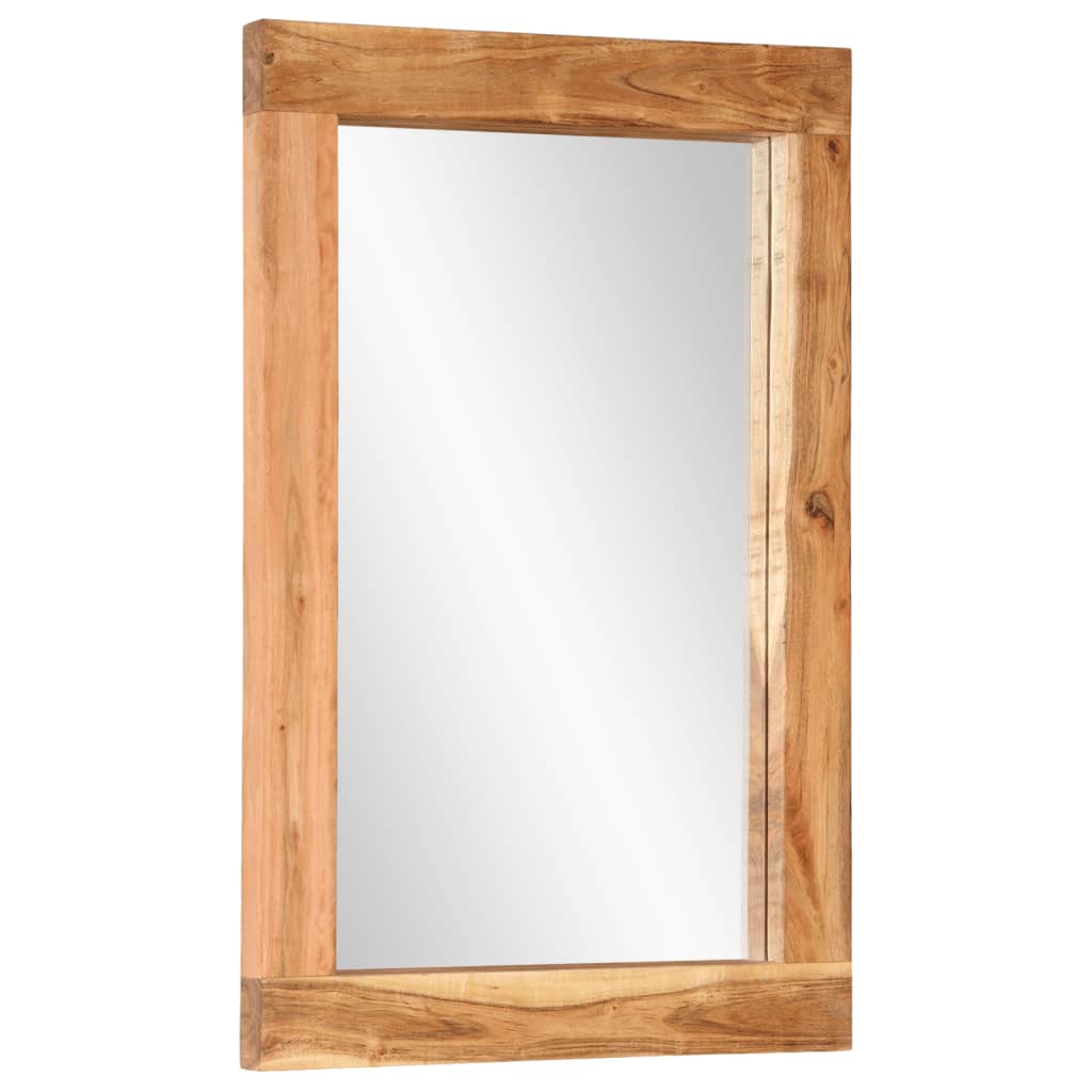 Ogledalo 70 x 50 cm od masivnog bagremovog drva i stakla