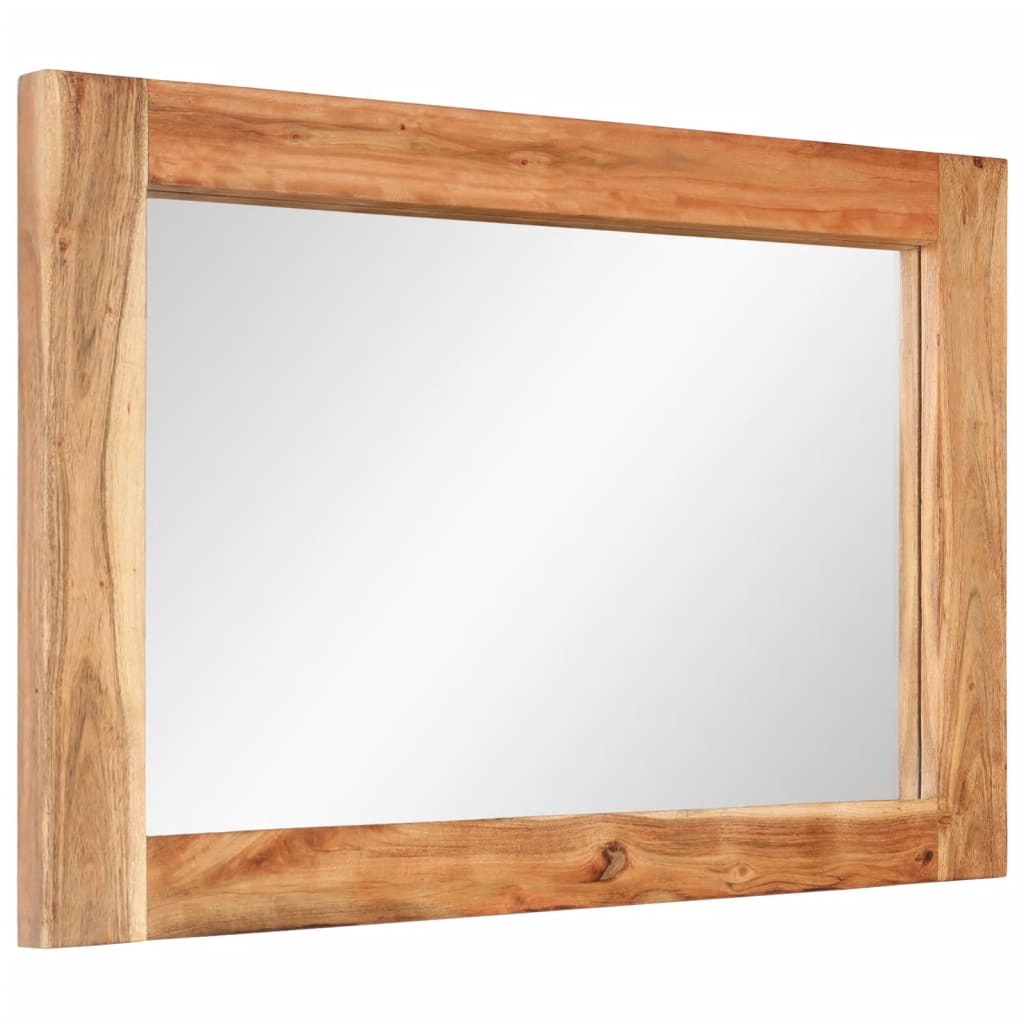 Ogledalo 70 x 50 cm od masivnog bagremovog drva i stakla