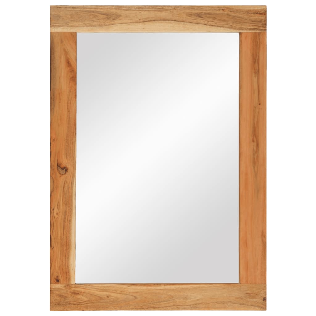 Ogledalo 70 x 50 cm od masivnog bagremovog drva i stakla