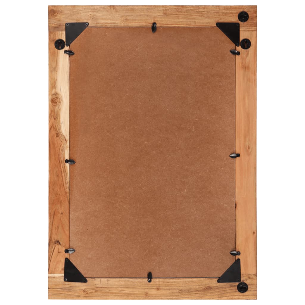 Ogledalo 70 x 50 cm od masivnog bagremovog drva i stakla