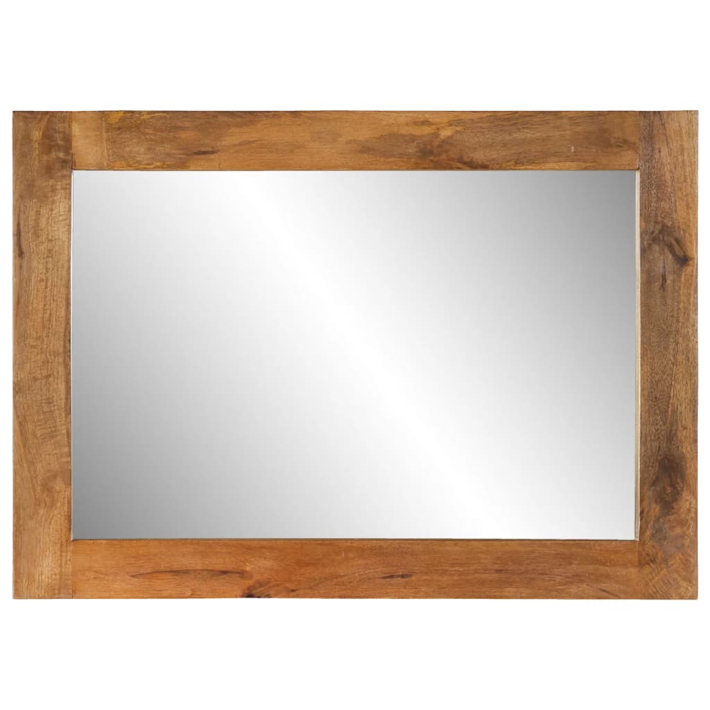 Ogledalo 70 x 50 cm od masivnog drva manga i stakla