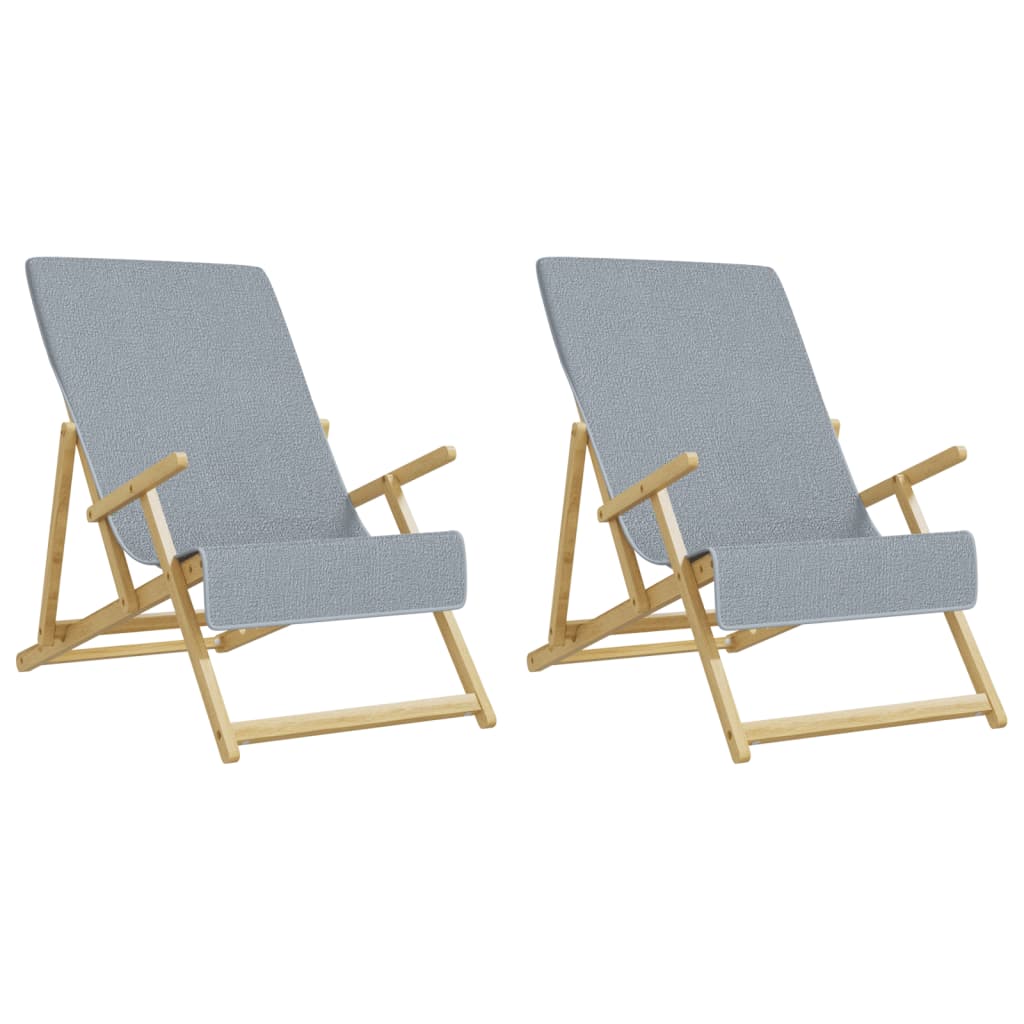 Ručnici za plažu 2 kom sivi 60 x 135 cm od tkanine 400 GSM