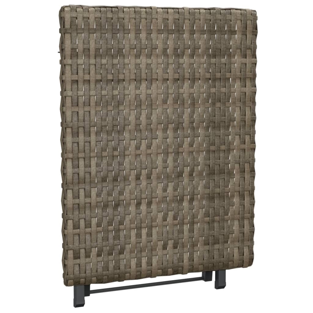 Sklopivi stol sivi 45 x 35 x 32 cm od poliratana