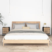Noćni ormarići 2 kom crni 40 x 30 x 55,5 cm od drva i željeza