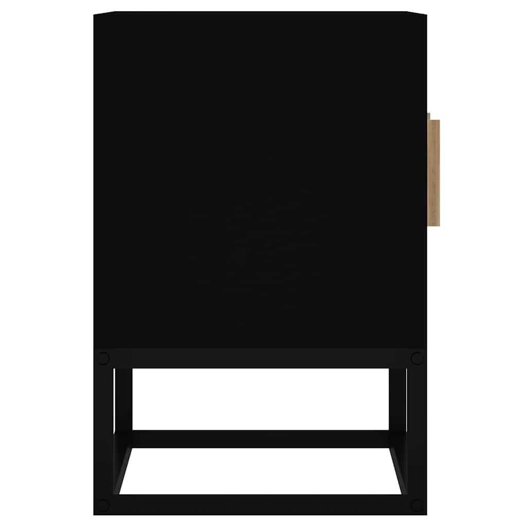 TV ormarić crni 105x30x45 cm od konstruiranog drva i željeza
