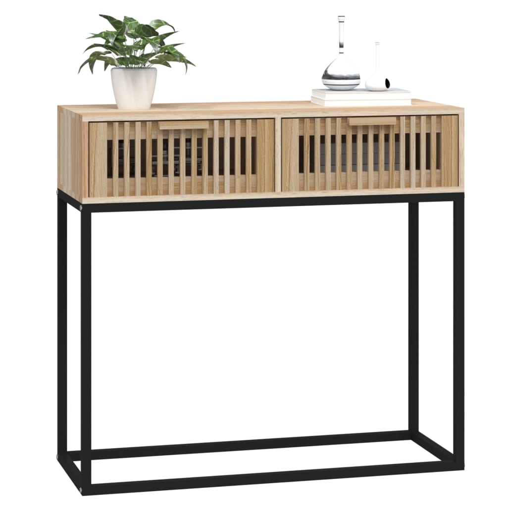 Konzolni stol 80 x 30 x 75 cm od konstruiranog drva i željeza