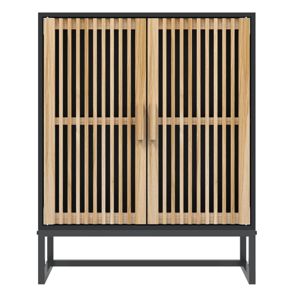 Komoda crna 60 x 30 x 75 cm od konstruiranog drva