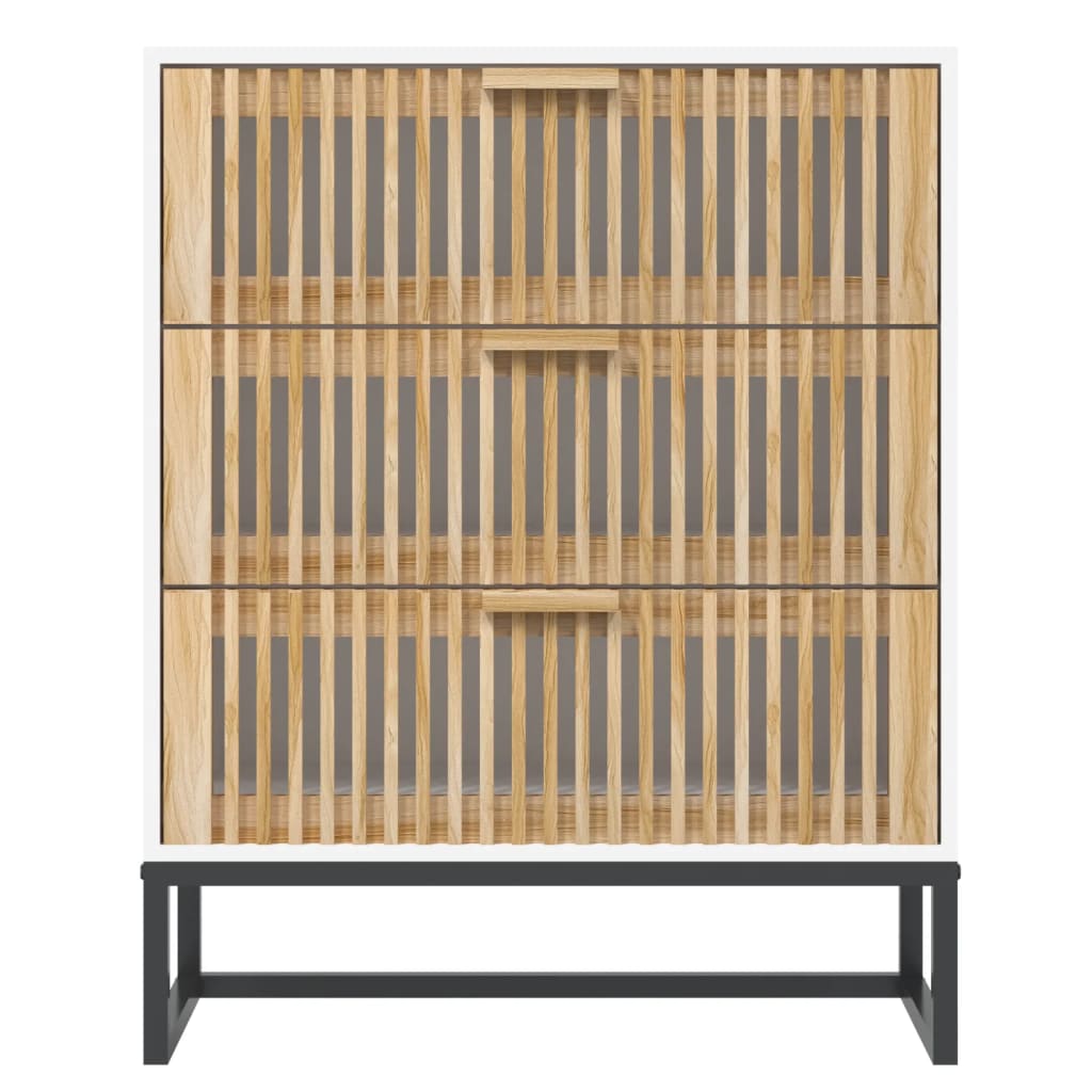 Komoda bijela 60 x 30 x 75 cm od konstruiranog drva