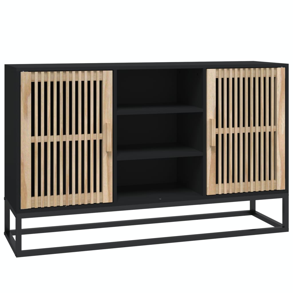 Komoda crna 105 x 30 x 65 cm od konstruiranog drva
