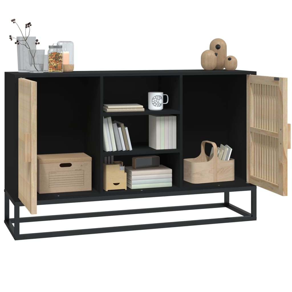 Komoda crna 105 x 30 x 65 cm od konstruiranog drva