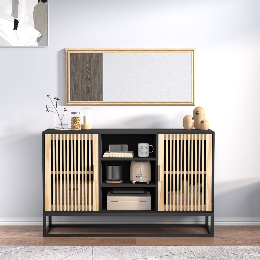 Komoda crna 105 x 30 x 65 cm od konstruiranog drva