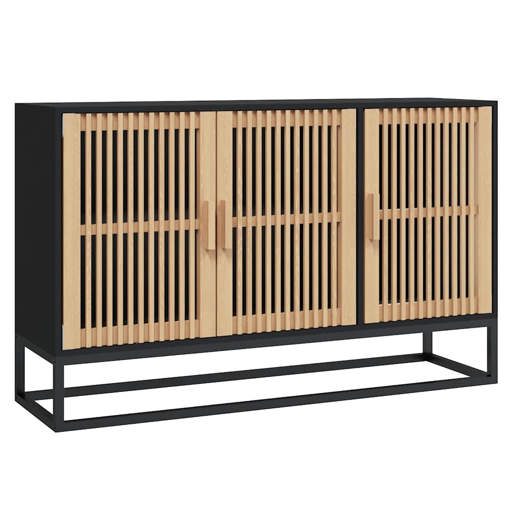 Komoda crna 105 x 30 x 65 cm od konstruiranog drva