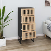 Visoka komoda crna 40 x 30 x 95 cm od konstruiranog drva