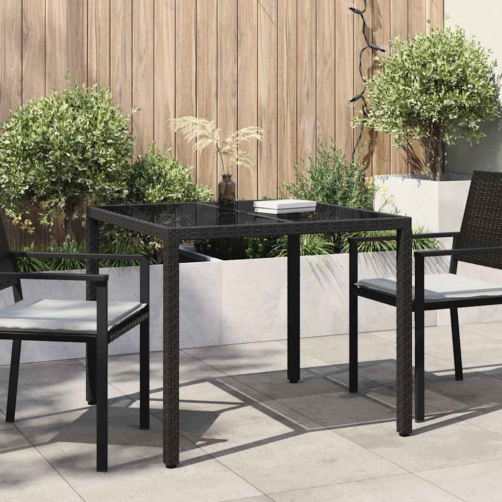 Stol za vrt Crna 90 x 90 x 75 cm poliratan