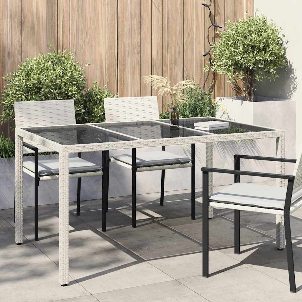 Stol za vrt Bijelo 150 x 90 x 75 cm poliratan