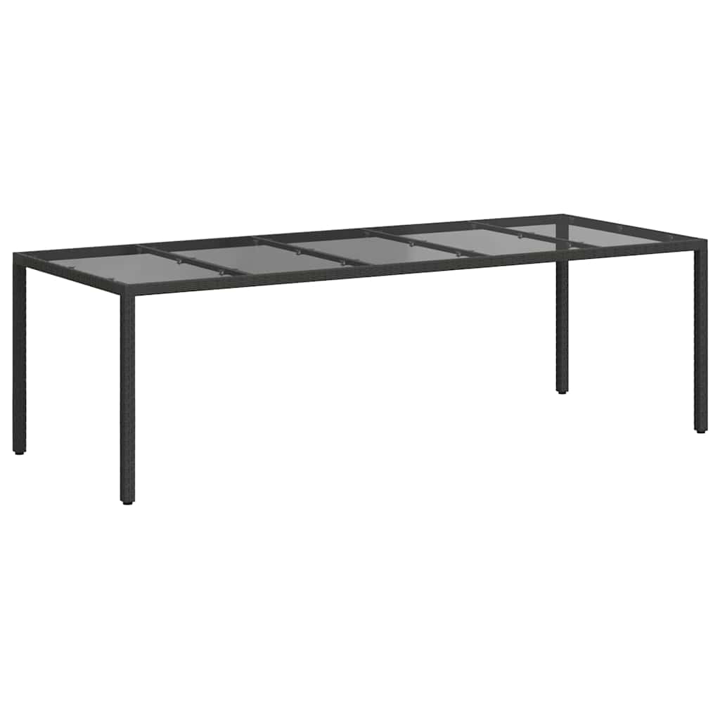 Stol za vrt Čista crna 250 x 100 x 75 cm poliratan