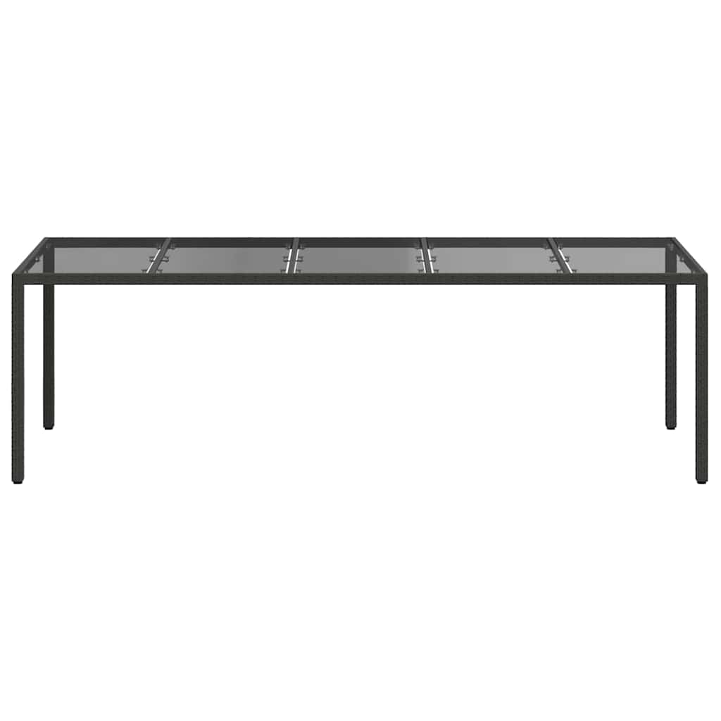 Stol za vrt Čista crna 250 x 100 x 75 cm poliratan