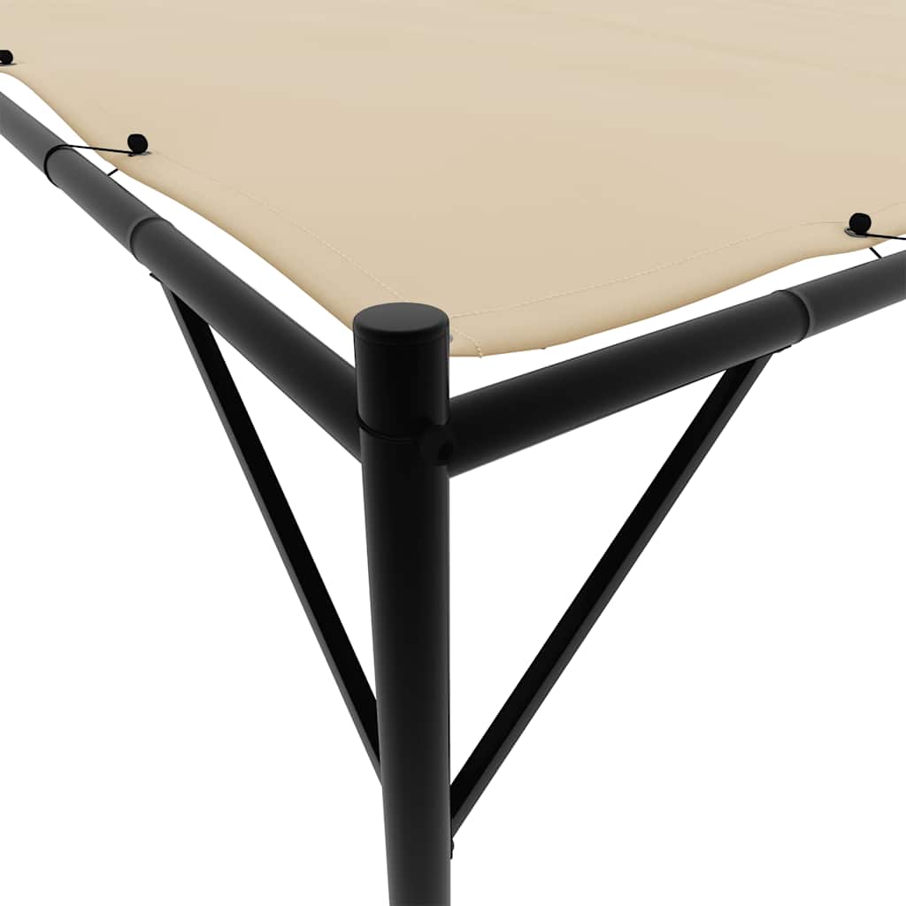 Sjenica bež 4 x 4 m 180 g/m² od tkanine i čelika