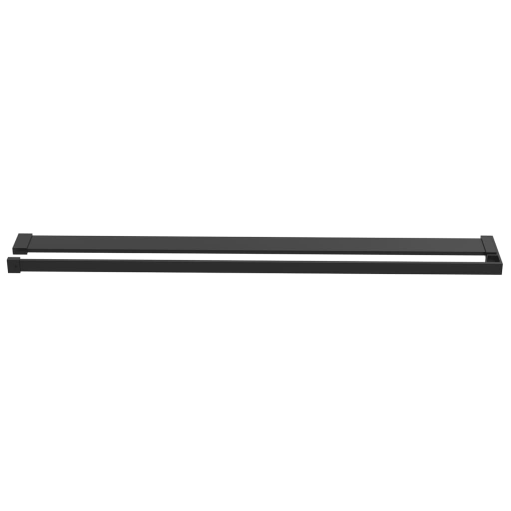 Polica za zid tuš-kabine crna 80 cm aluminijska