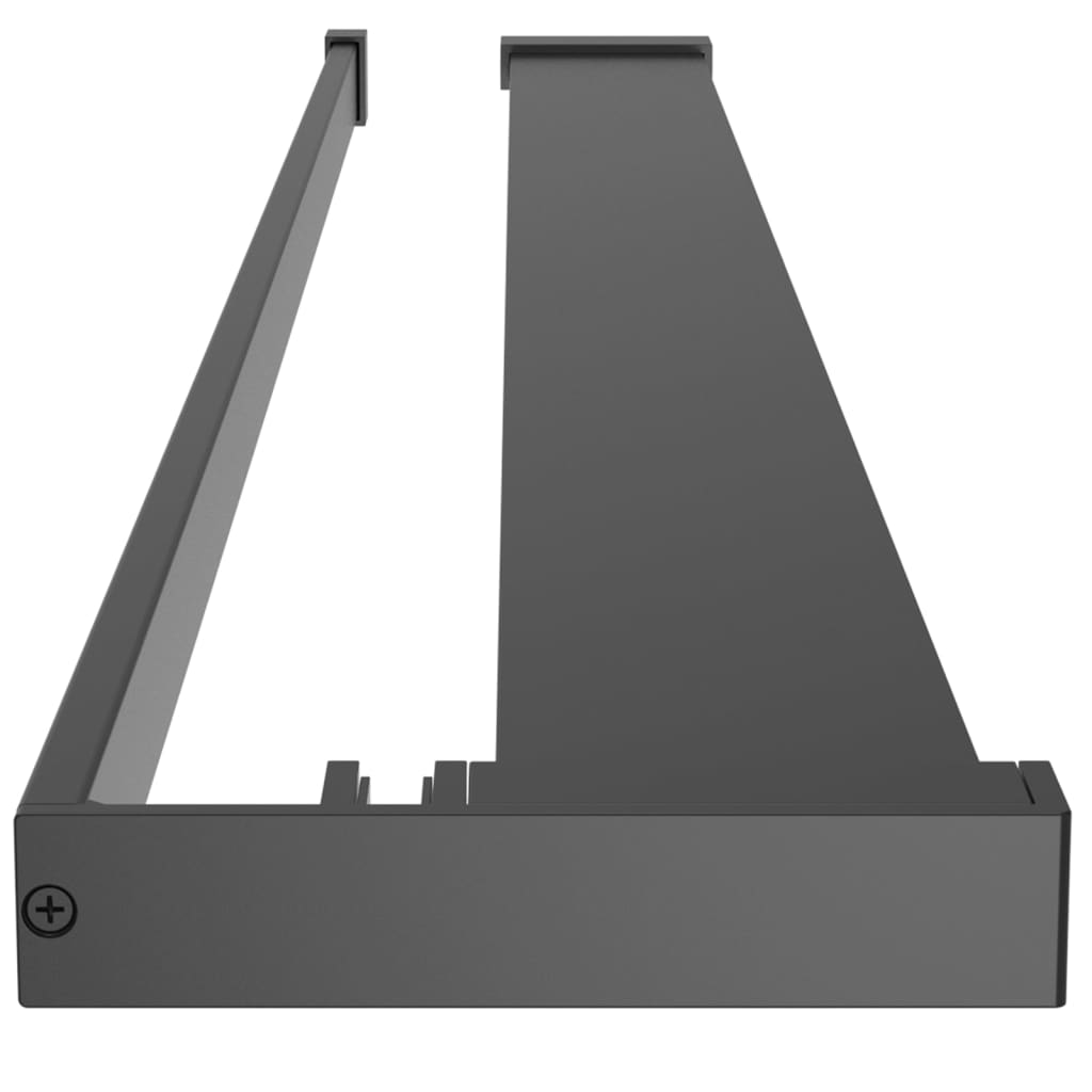 Polica za zid tuš-kabine crna 80 cm aluminijska