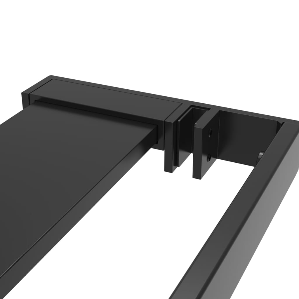 Polica za zid tuš-kabine crna 80 cm aluminijska