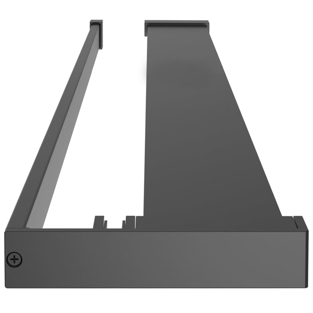 Polica za stijenku tuš-kabine crna 90 cm aluminijska
