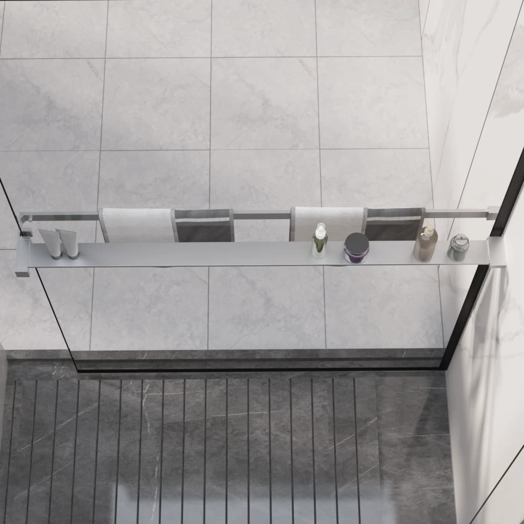 Polica za stijenku tuš-kabine kromirana 100 cm aluminijska