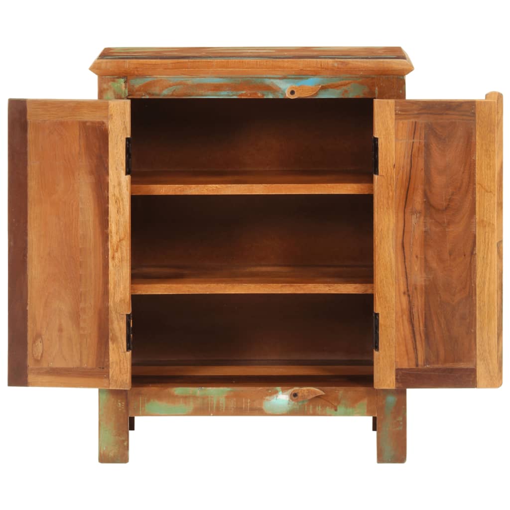 Komoda s 2 vratima 55 x 30 x 70 cm od masivnog obnovljenog drva