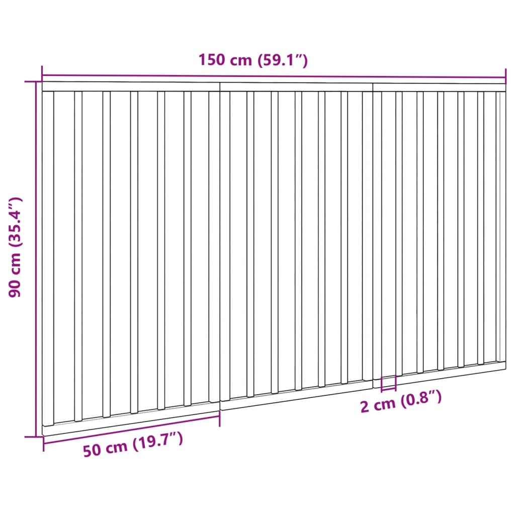 Vrata za pse Sklopiva 3 Panela 150 cm Drvo Topole