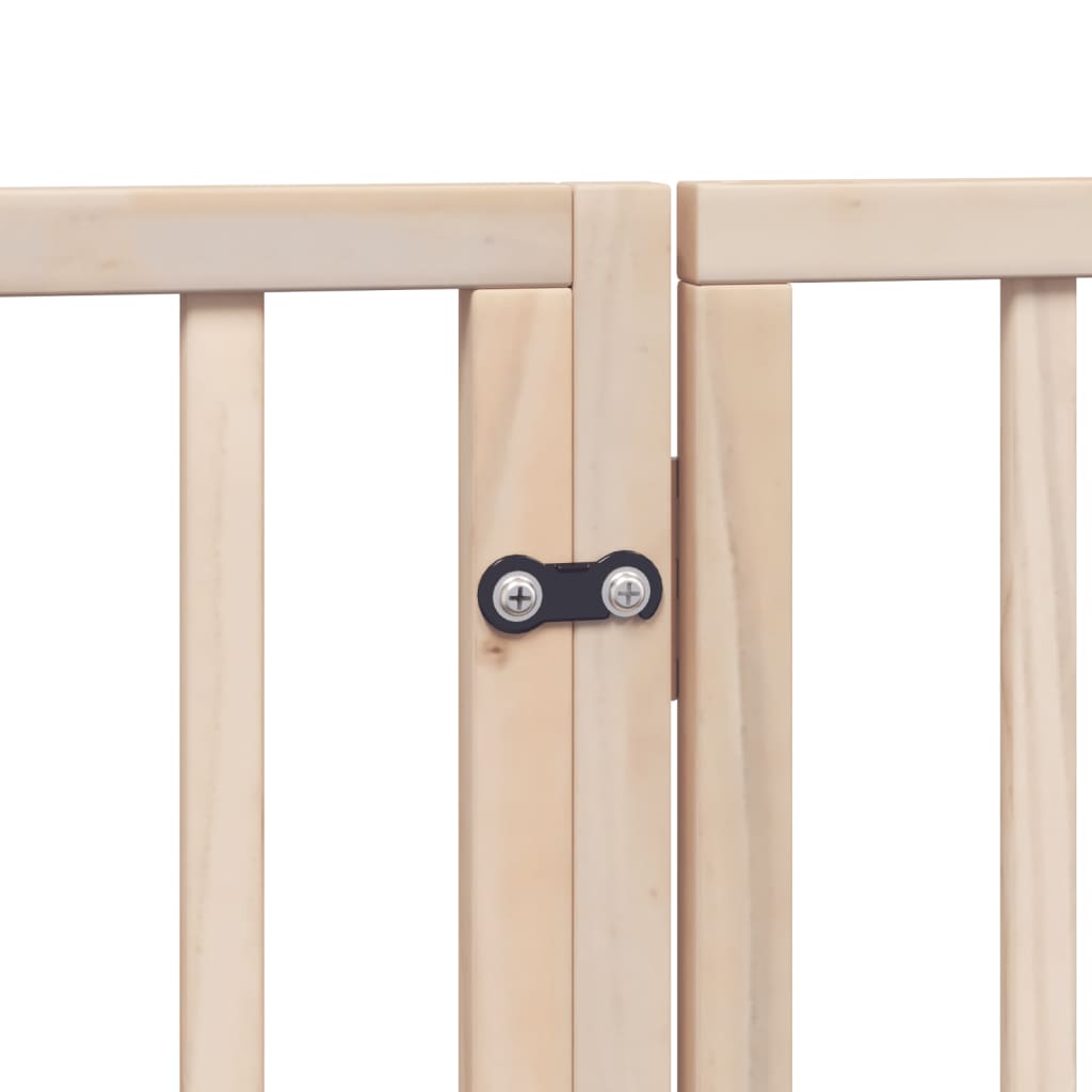 Vrata za pse s vratima sklopiva 4 panela 320 cm drvo topole