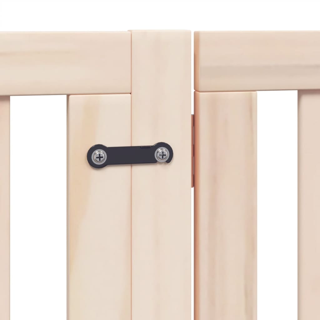 Vrata za pse s vratašcima 4 panela sklopiva 320 cm drvo topole