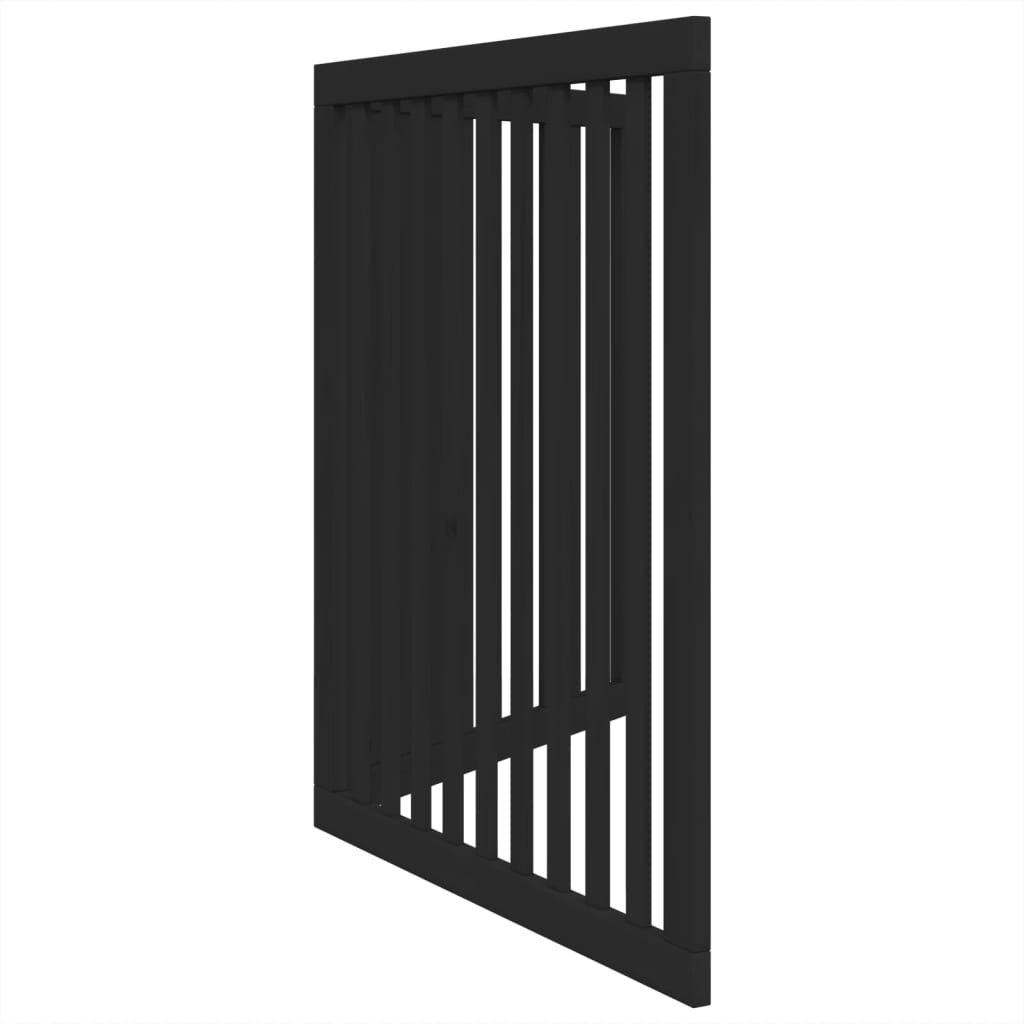 Vrata za pse s 2 panela sklopiva crna 160 cm od drva topole
