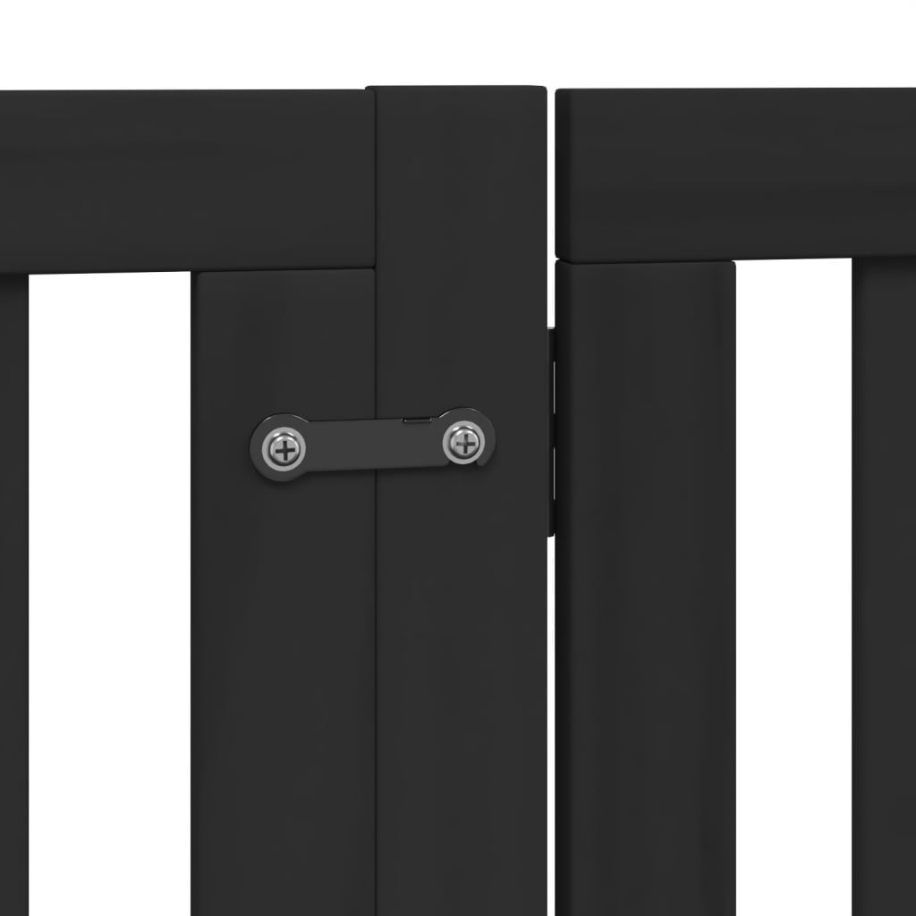 Vrata za pse s vratašcima 4 panela sklopiva 320 cm drvo topole