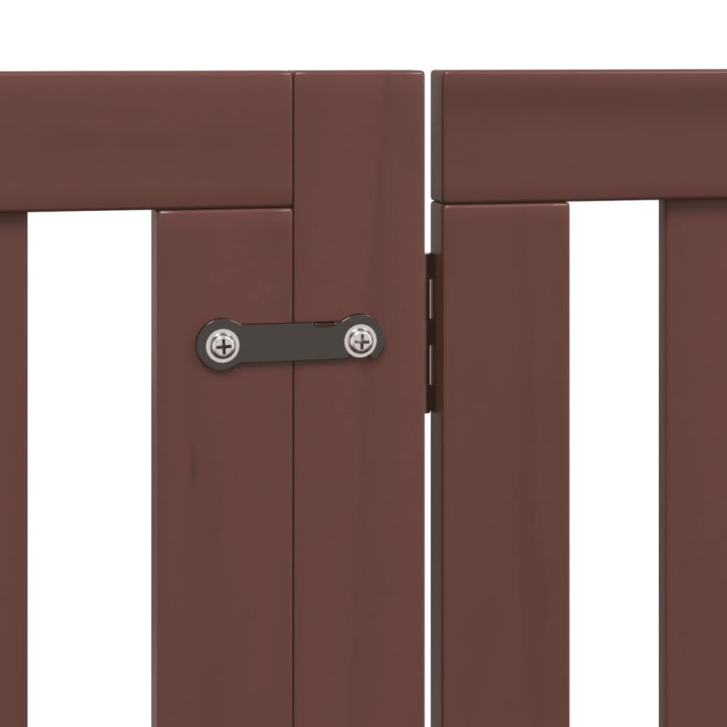 Vrata za pse s vratašcima 4 panela sklopiva 320 cm drvo topole