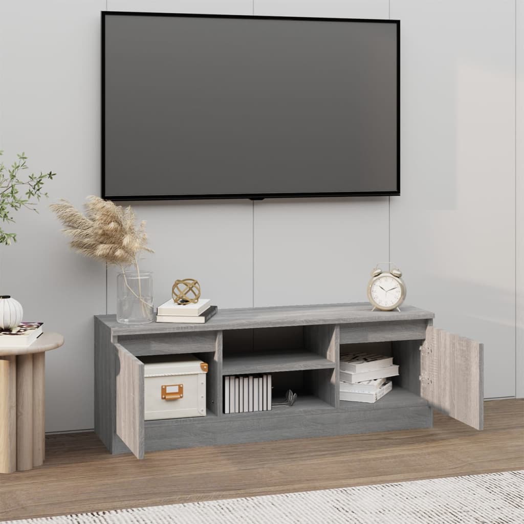 TV ormarić s vratima boja sivog hrasta sonome 102x30x36 cm